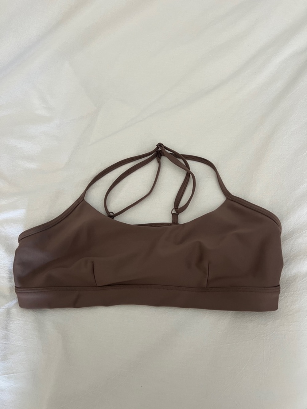 brown taupe alo yoga intrigue sports bra size medium